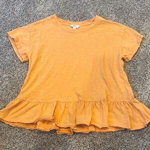 Time And Tru medium orange crop/shorter style top